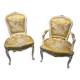Lot d'un fauteuil et d'une chaise