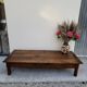 Rustic farmhouse coffee table with two drawers, solid oak, 19th century - 1.97m