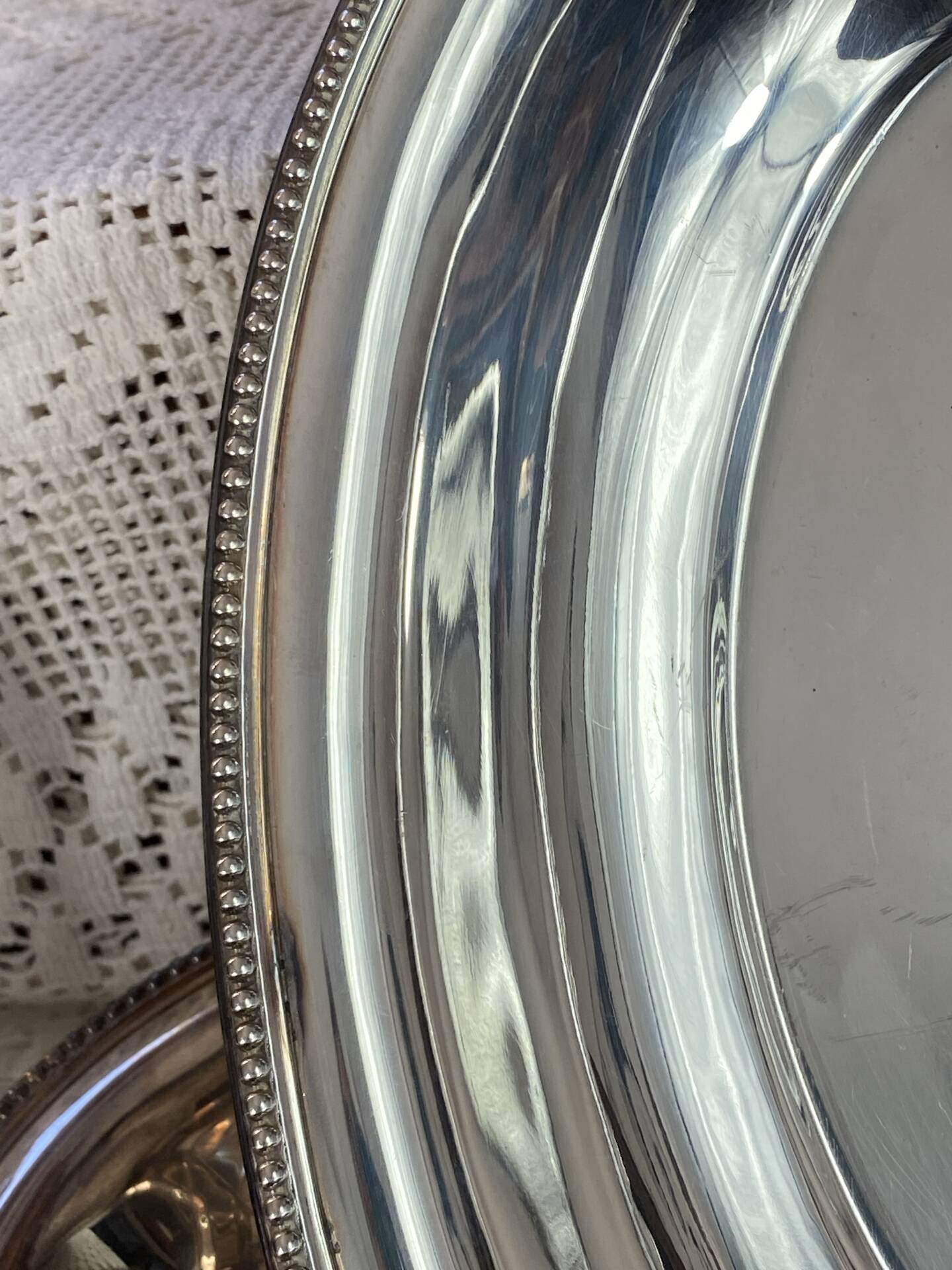 silver-plated metal service trays, Le Mondial silverware