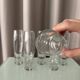 Set of 6 Vintage Durobor Bubble Champagne Flutes | Belgian Design