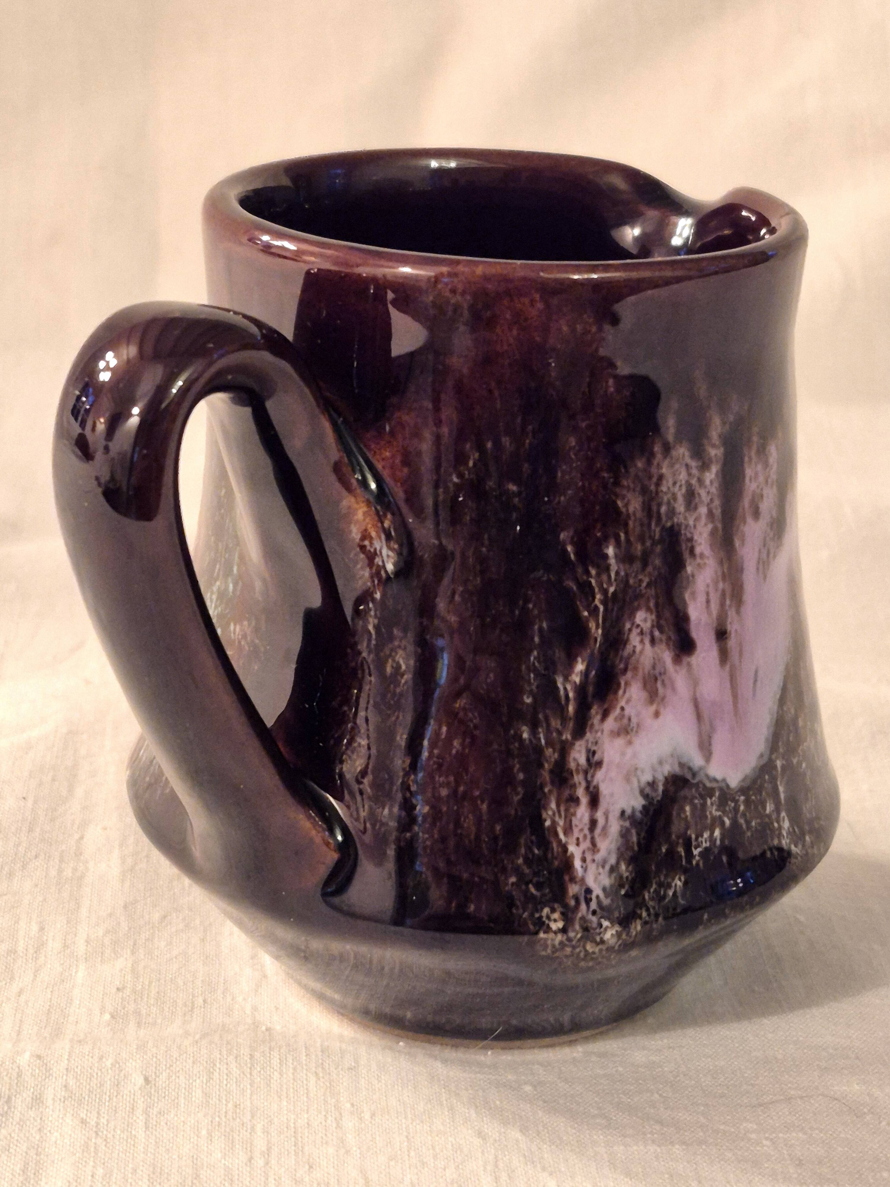 Vallauris milk jug, glazed ceramic, brown old rose A152-2