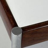 Scandinavian Coffee Table in Teak, Chrome and White Laminate, 1960s