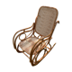 Rocking-chair vintage en rotin canné