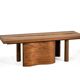 Large coffee table ONDA, cherry and walnut
