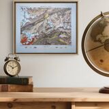 The Saint-Gothard, Switzerland, original map printed in 1878