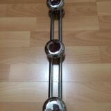 Chromed metal coat rack with 3 hooks, 1970s