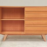 Sideboard U 458 light oak Jiri Jiroutek for Interier Praha 1960