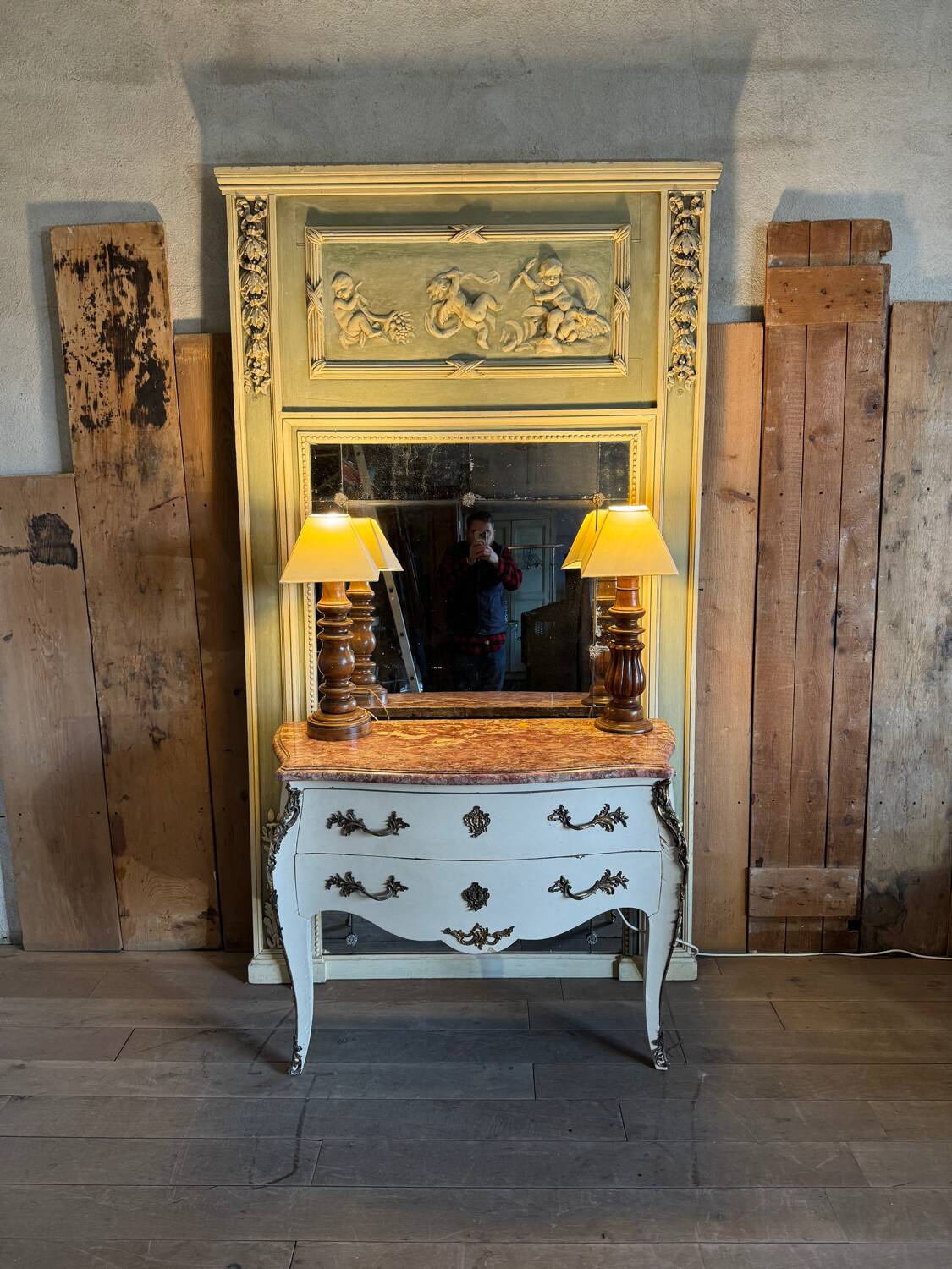 Louis XV style chest of drawers stamped Delorme