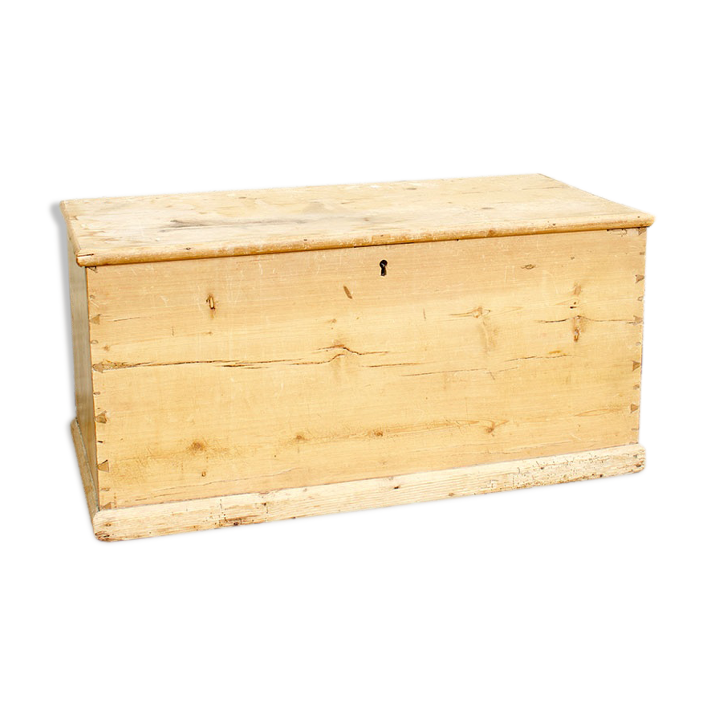 Old blond wood chest