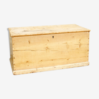Old blond wood chest