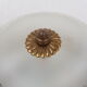 Glass globe ceiling lamp frosted pattern and brass opened frame