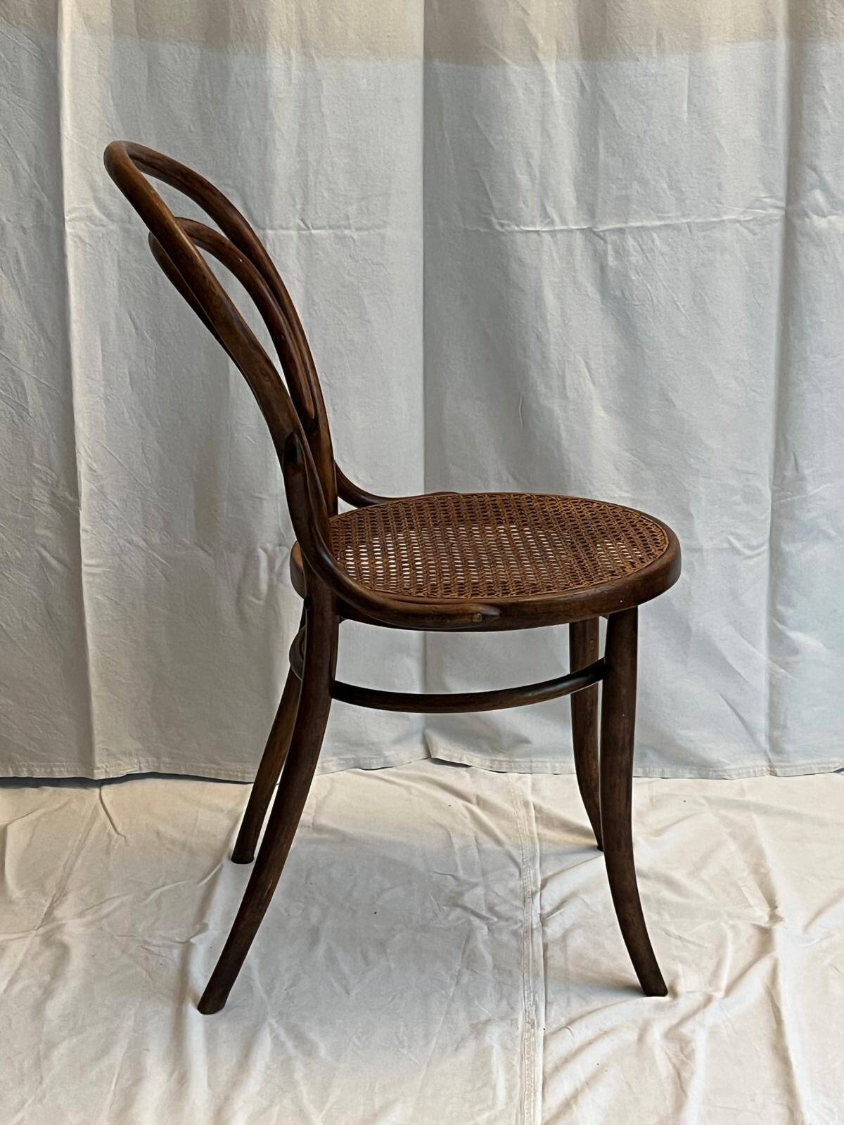 Ensemble de chaises cannées en bois courbé Thonet, années 30-40