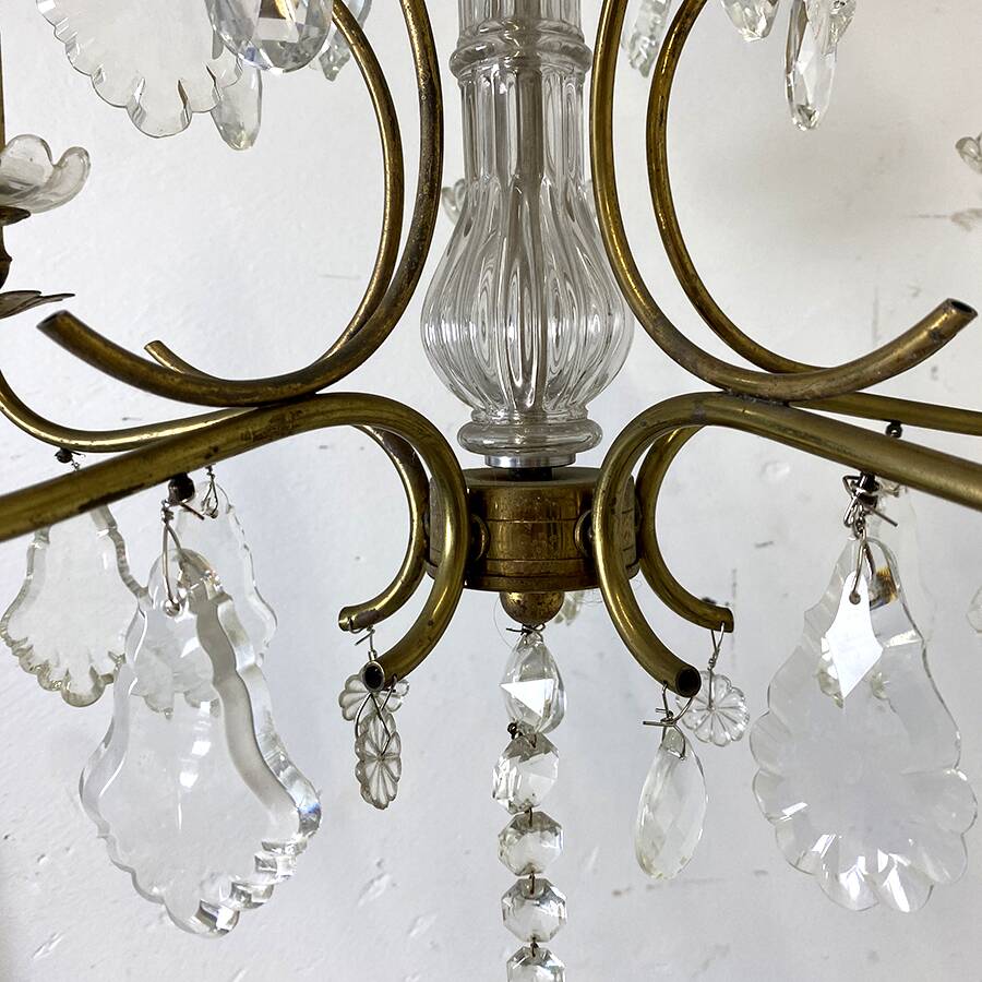 Early 20th century chandelier in bohemian crystal