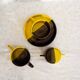 Ceramic coffee set by SIC Ceramiche Artistiche, 1970s, set of 4