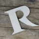Lettre zinc blanche "r"