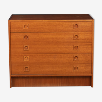 Retro teak 1960s danish mid century chest of drawers