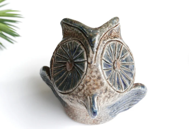 Ceramic owl by Jean Claude Monange, 50s