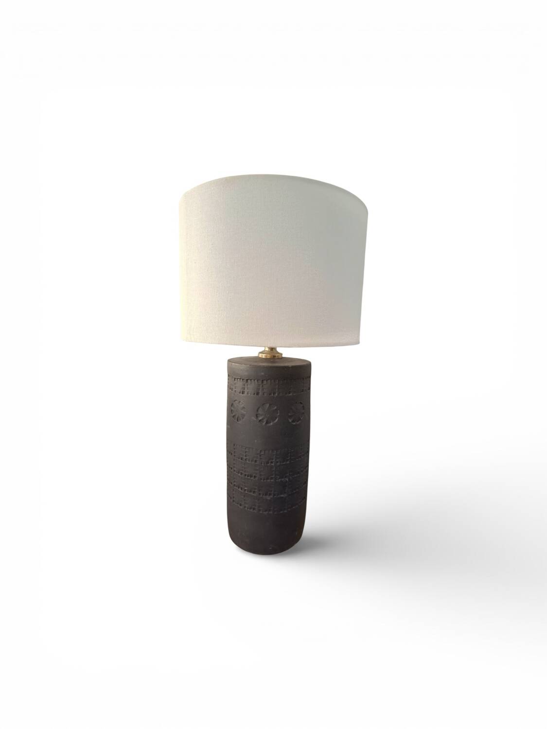 Vintage Ceramic Terracotta Lamp – Aldo Londi for Bitossi, Italy