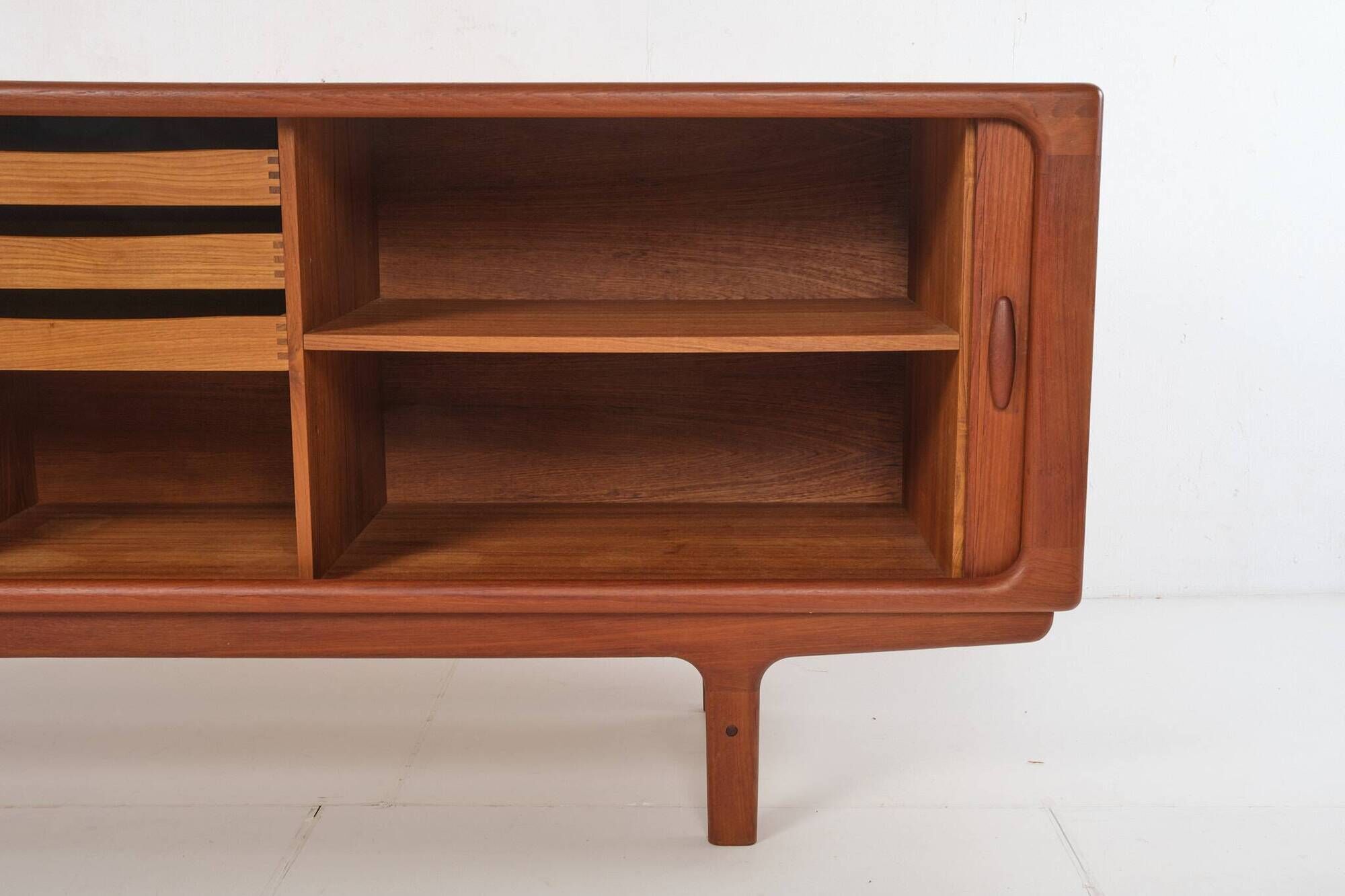 Buffet with roller shutter doors, Danish, vintage, teak, produced by Dyrlund.