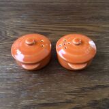 Le Creuset salt and pepper shakers