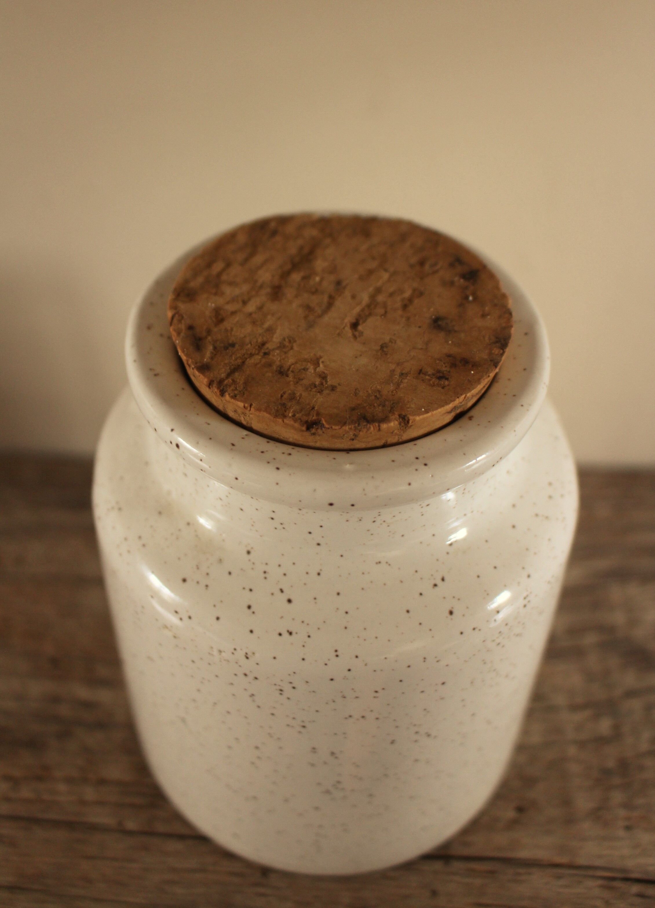 Mustard pot glazed stoneware ciné cork stopper