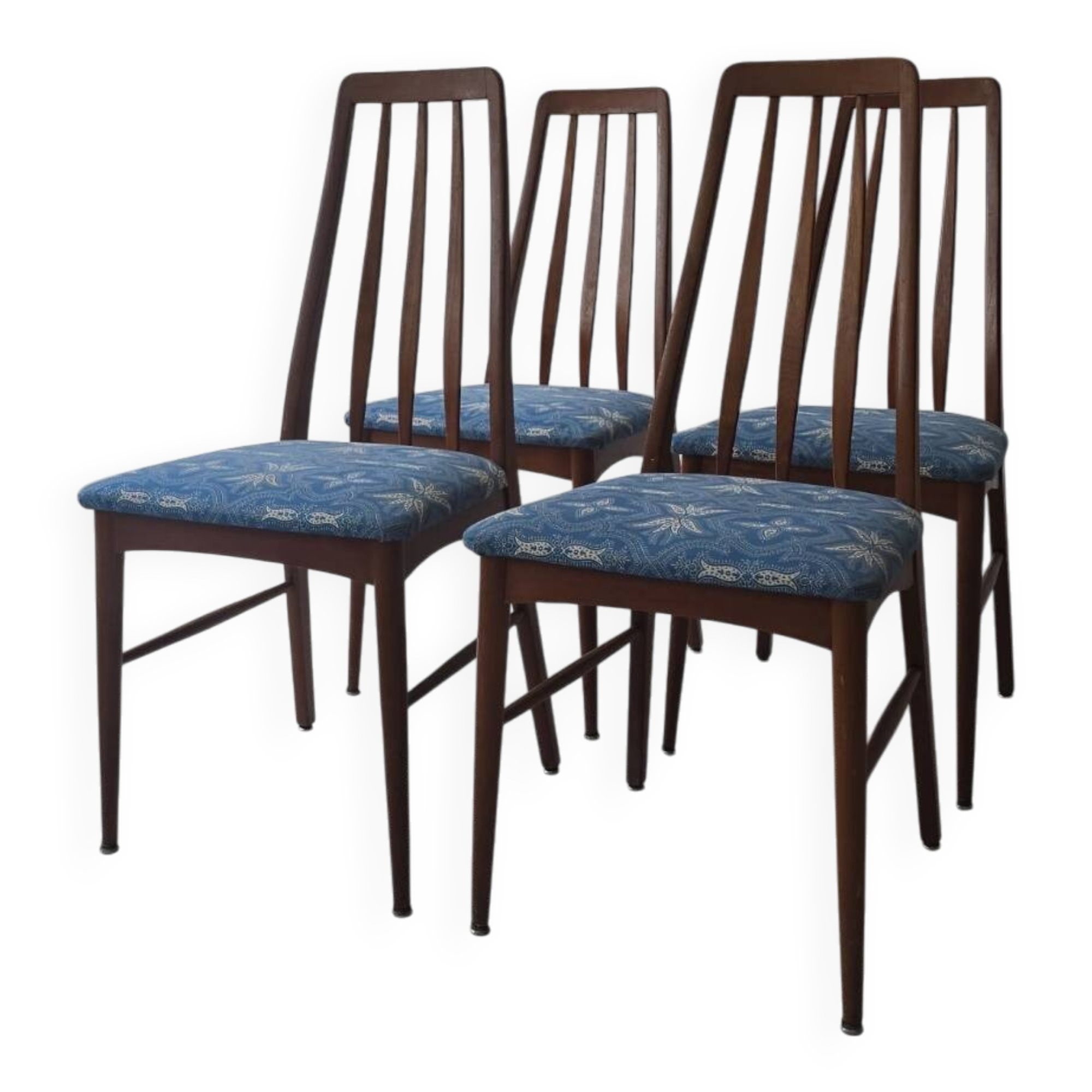 Set of 4 "Eva" chairs in teak by Niels Koefoed – Denmark – 1960s