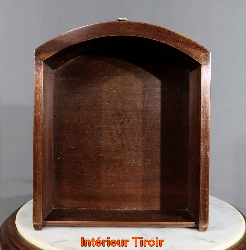 Small Tambour Table in Mahogany, Louis XVI style – Late 19th century