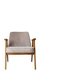 Fauteuil vintage en chêne, motif bouclé « poudre rose », création de Chierowsk