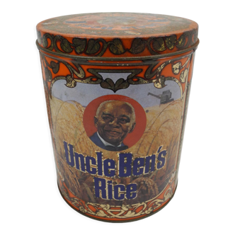 Old uncle ben's tin box vintage decoration old uncle ben's tin box