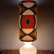 Opaline table lamp lampshade vintage fabric