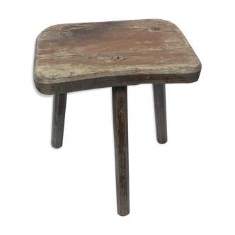 Tabouret de traite bois massif