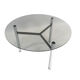 Minimalist vintage coffee table in chrome glass 1970