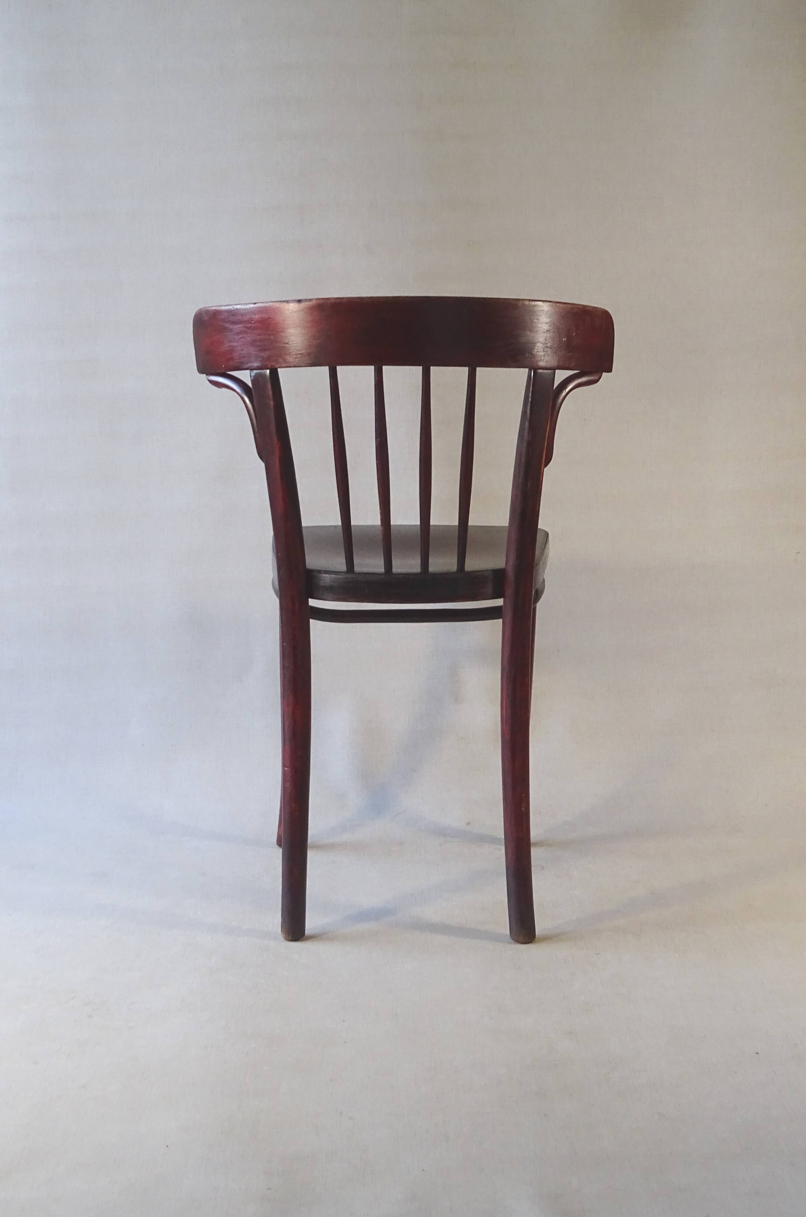 Two Art Deco Thonet bistro chairs, Model A 429.