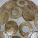 Vintage mother-of-pearl and resin pendant light, 1970s
