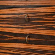 Designer sideboard in Gabonese ebony, 1 door, 12 drawers, 1960s