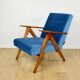 B-310 VAR armchair sea blue blue velvet - 2 pieces available