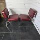 Pair of chrome footed armchairs from the 60s