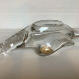 Trinket bowl swallow crystal valves the chatel France