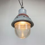 Grey industrial explosion proof light from Crouse-Hinds, 1970s