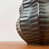 Vintage German brutalist ceramic gourd vase by Heinrich Fuchs for Luisenburg, 1970s.