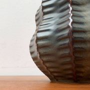 Vintage German brutalist ceramic gourd vase by Heinrich Fuchs for Luisenburg, 1970s.
