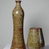 2 vases en grès pyrité, années 60