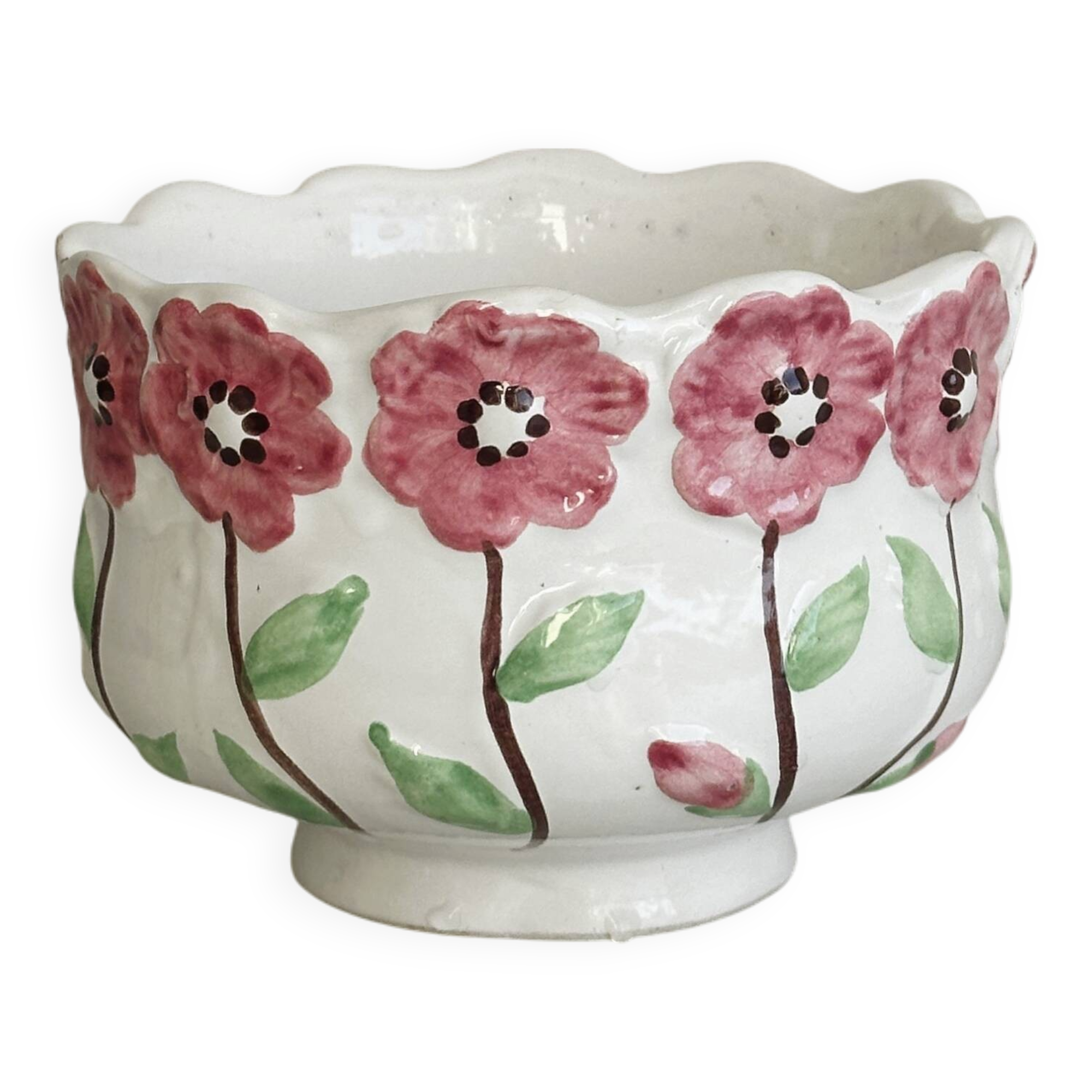 Small old slip pot cover