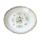 Round flat hollow Limoges FD Chauvigny White golden rose pattern