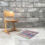 Series of 10 casala children's chairs in vintage light wood
