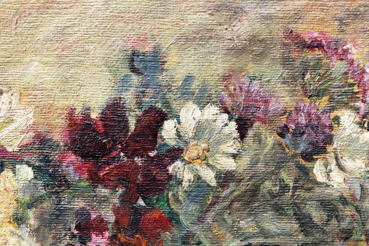 Oil on panel, still life, bouquet of flowers