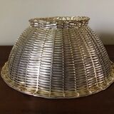 Braided silver metal basket