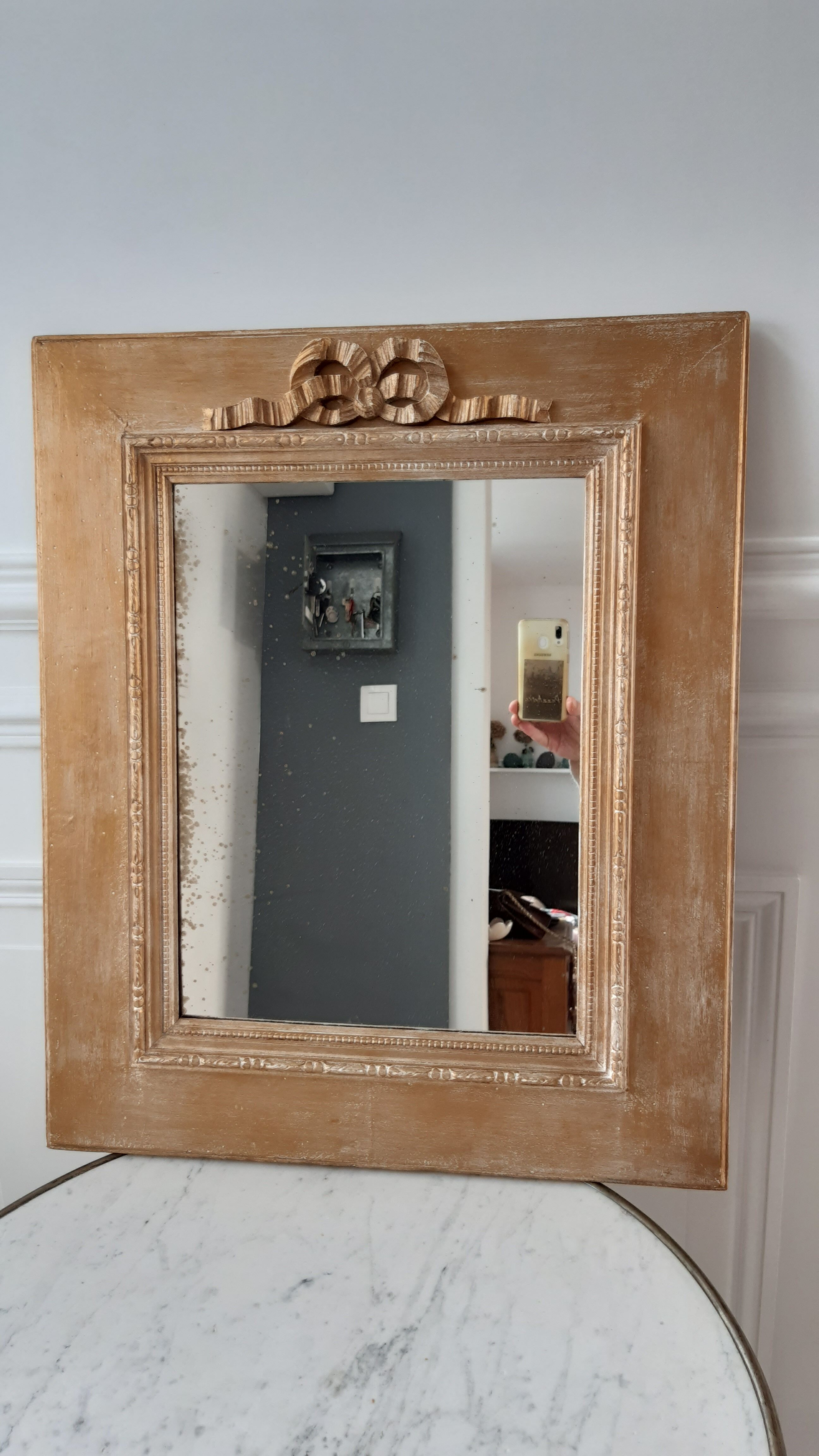 Gilded wooden mirror early twentieth century