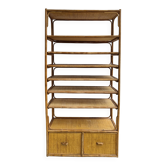 Étagère en rotin et bambou italienne
