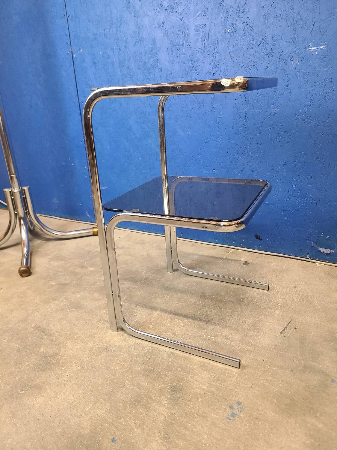 Vintage smoked glass and chrome harness